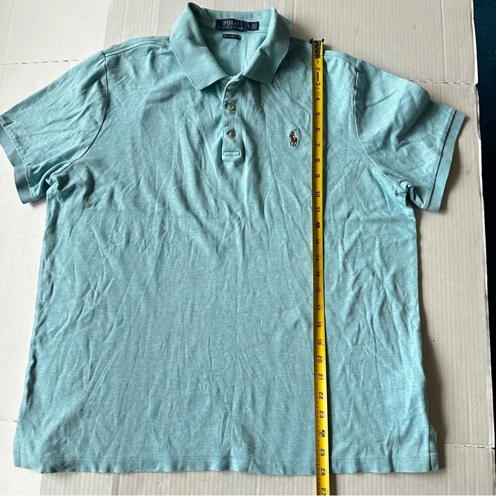 Ralph Lauren Men's Light Blue Polo Shirt with‎ Embroidered Pony